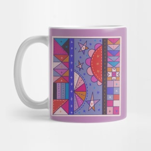 Colorful Quilted Hemispheres Mug